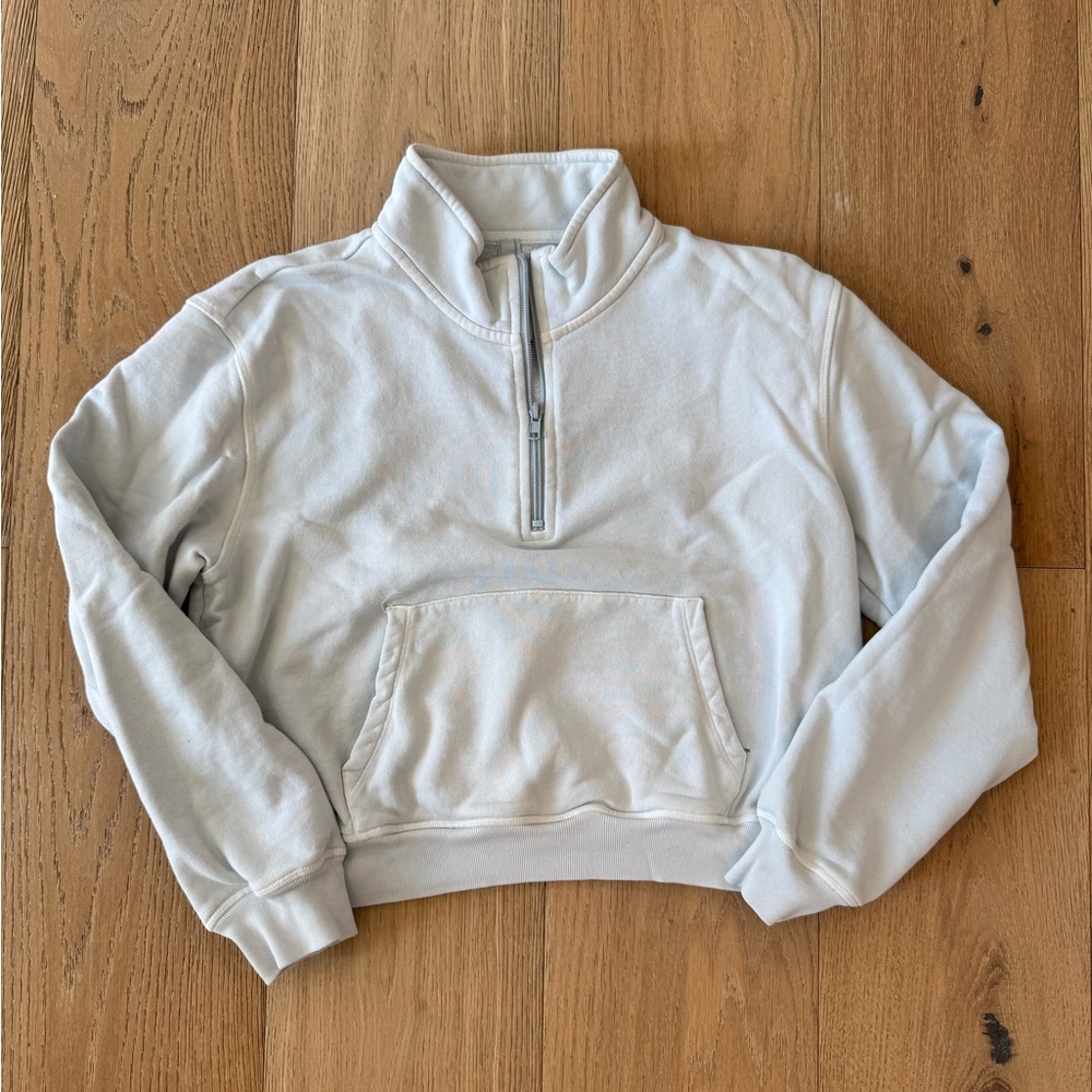 Skims Organic
Cotton Half Zip Pullover in opal M